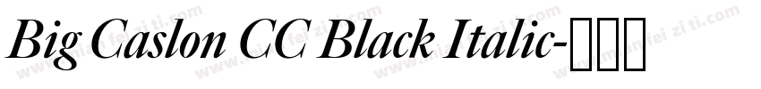 Big Caslon CC Black Italic字体转换
